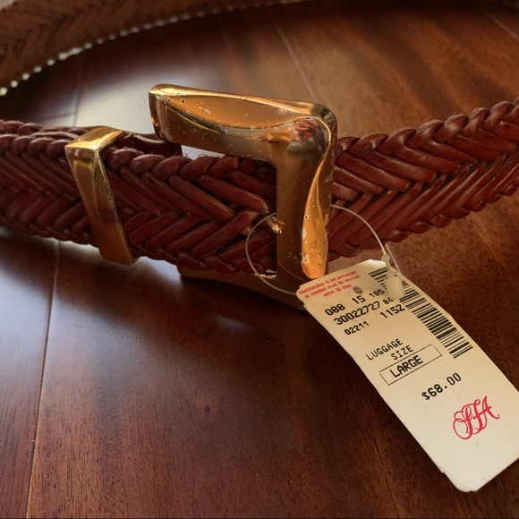 linda allard ellen tracy braided belt safari 90s L